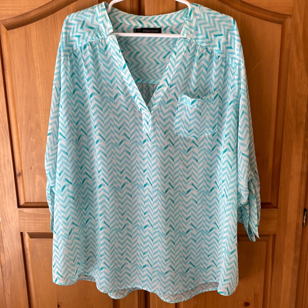 Maurice’s Popover Chevron Blouse